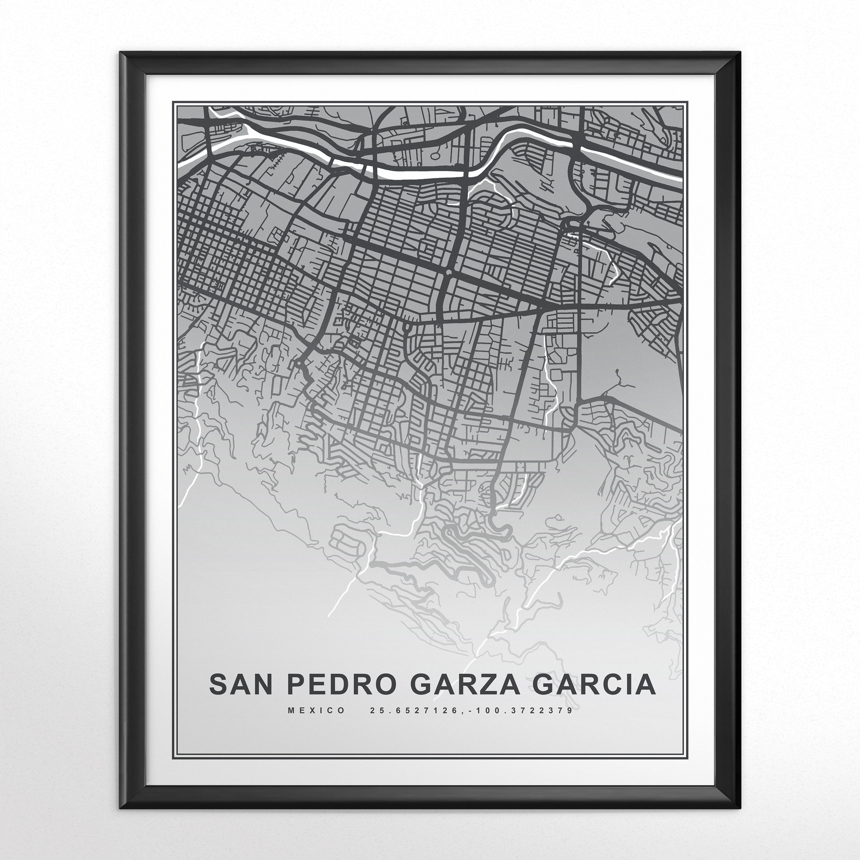Cuadro Mapa de San Pedro (MTY)