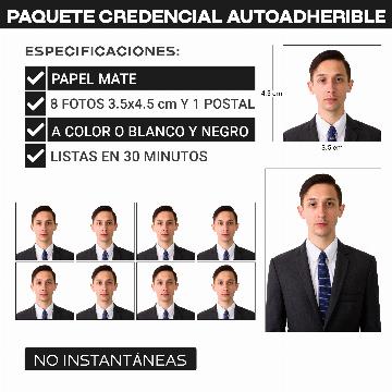 TOMA FOTOGRAFIA CREDENCIAL AUTOADHERIBLE