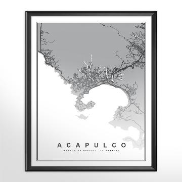 Cuadro Mapa de Acapulco