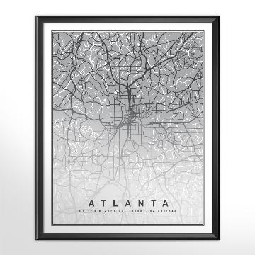Cuadro Mapa de Atlanta