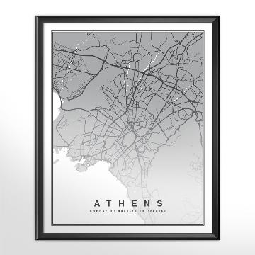 Cuadro Mapa de Atenas
