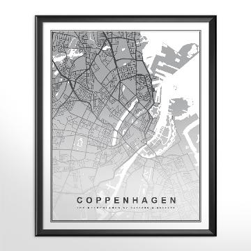 Cuadro Mapa de Coppenhague